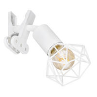 SVETILKA S SPONKO     13/9,2/18,8 cm          - bela, Basics, kovina/umetna masa (13/9,2/18,8cm) - Globo