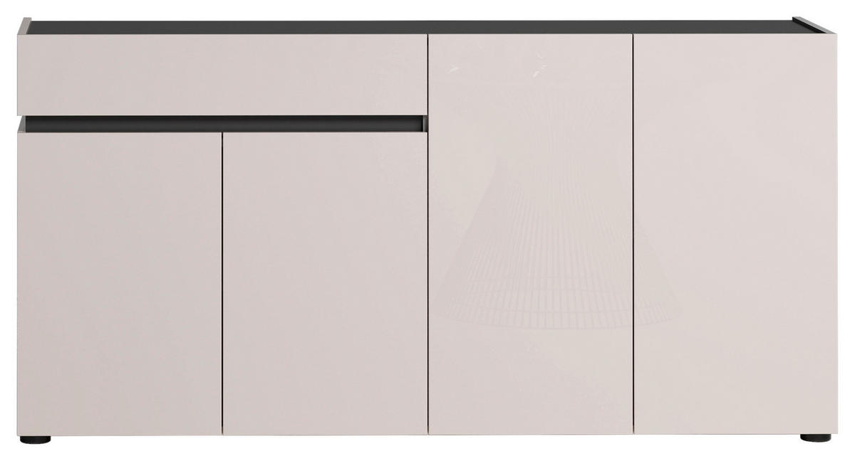 SIDEBOARD  160,2/80,1/42,6 cm 1 Schublade(n)  - Kaschmir/Anthrazit, Design, Holzwerkstoff/Kunststoff (160,2/80,1/42,6cm) - Voleo