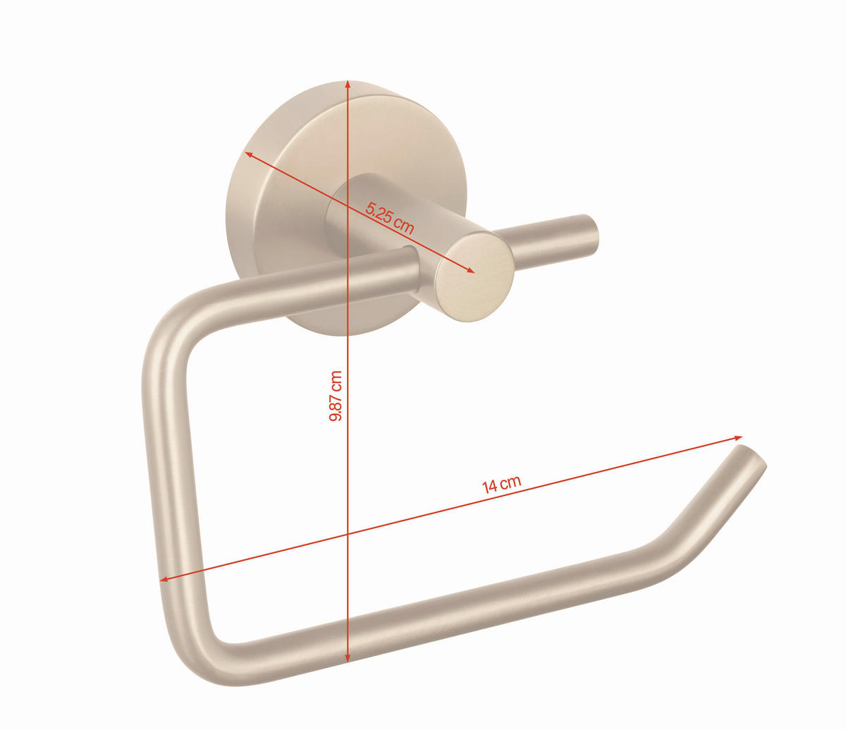 TOILETTENPAPIERHALTER - Bronzefarben, Basics, Metall (14/9,8/5,25cm) - Tesa