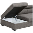 ECKSOFA in Lederlook Grau  230/263 cm  - Schwarz/Grau, Design, Kunststoff/Textil (230/263cm) - Hom`in