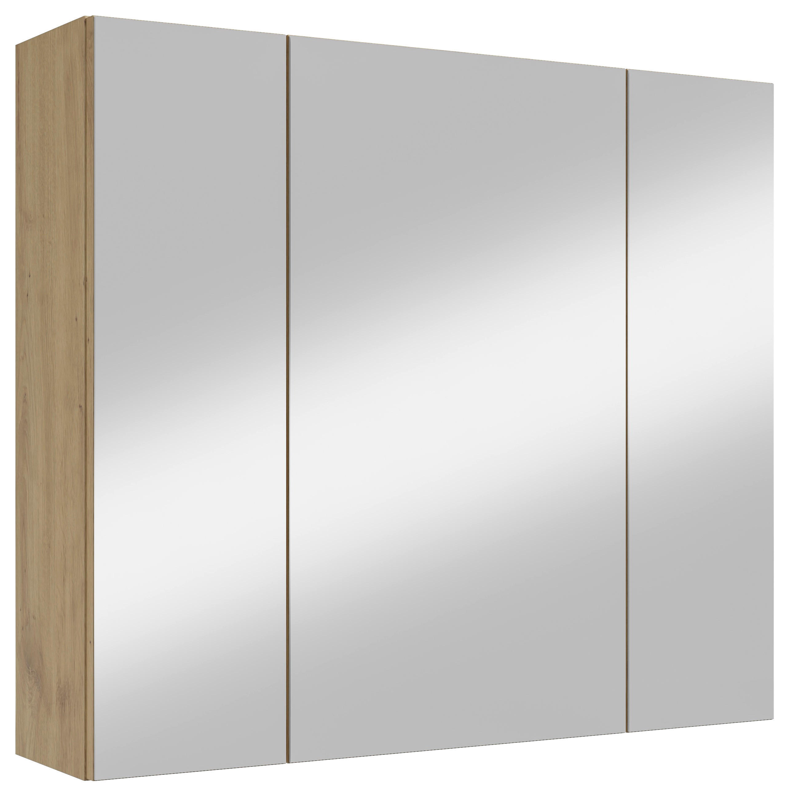 Mid.you Spiegelschrank Eiche Artisan 80x70x20 cm