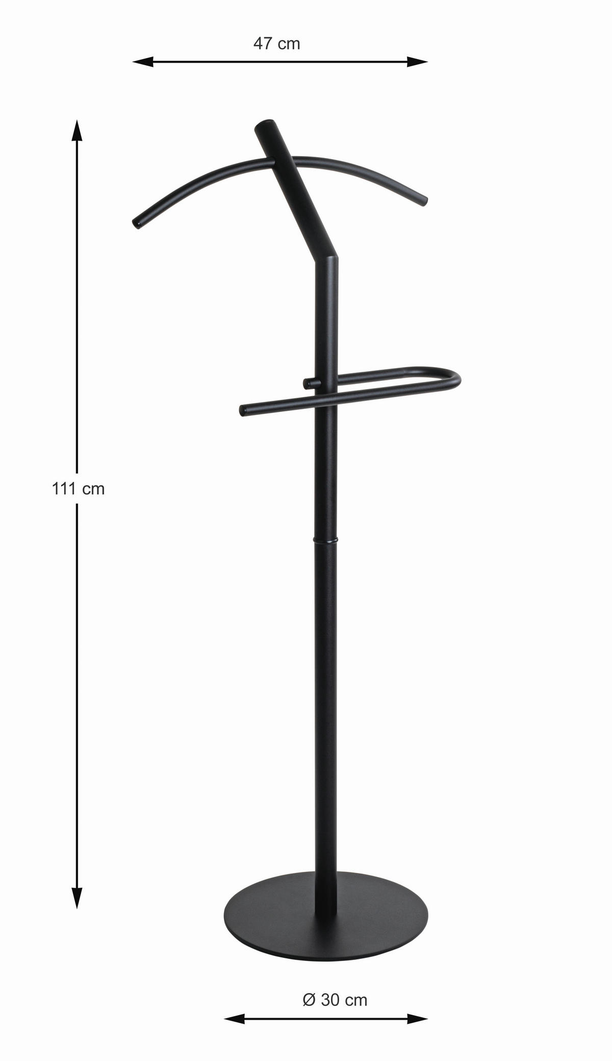STALAK ZA ODELA  crna  metal  - crna, Osnovno, metal (47/111/30cm)
