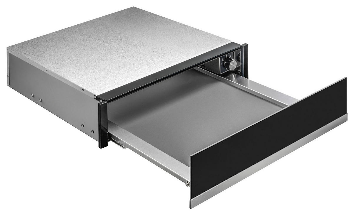 WÄRMESCHUBLADE  - Edelstahlfarben/Schwarz, Basics, Glas/Metall (59,4/14/53,5cm) - Dieter Knoll