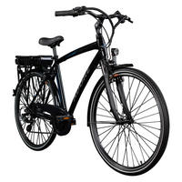 ELEKTROFAHRRAD ALU-CITY HERREN ADORE 113E 28 Zoll  - Schwarz, MODERN, Metall