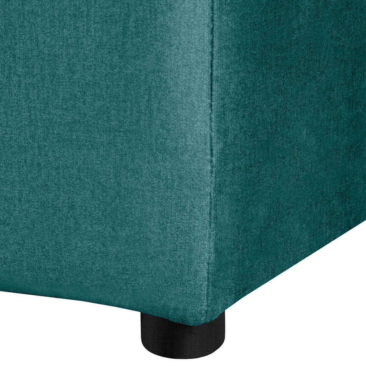 ECKSOFA Velours Blau  - Blau/Schwarz, Design, Kunststoff/Textil (284/243cm) - P & B
