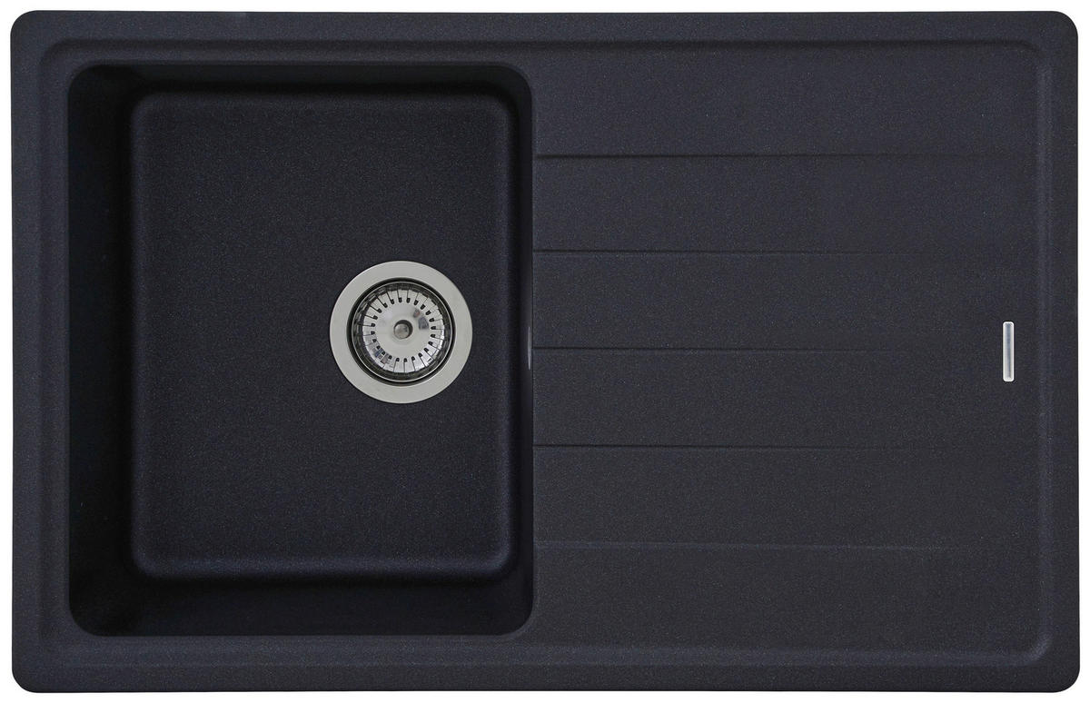 SPÜLE 1725COLUMBIA78X50S  - Schwarz, Trend, Stein (78/18,5/50cm) - Respekta