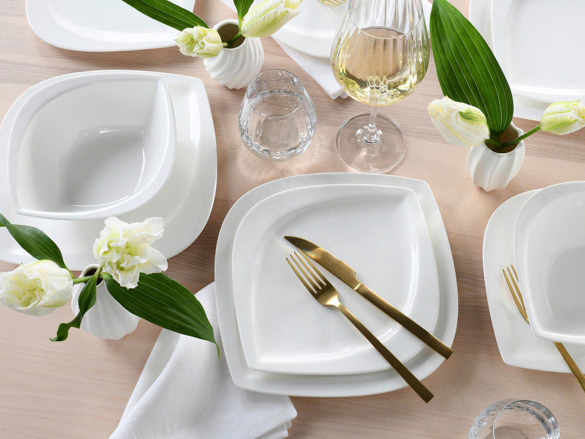 SERVIS Melbourne 12 delar  - vit, Basics, keramik - Creatable