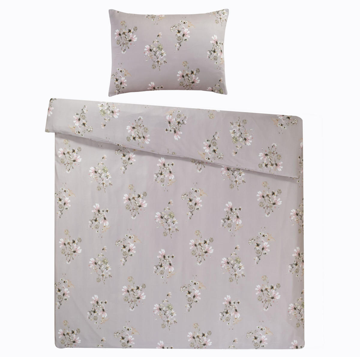 BETTWÄSCHESET Satin 160/210 cm  65 cm/100 cm  - Mintgrün, Basics, Textil (160/210cm) - Ambiente