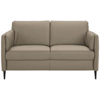 2,5-SITZER in Leder Greige  - Greige/Schwarz, Design, Leder/Metall (164/84/99cm) - Dieter Knoll