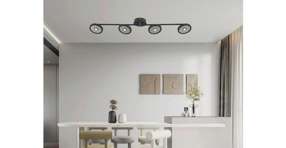 LED-STRAHLER 128/17/14 cm - Schwarz, LIFESTYLE, Kunststoff/Metall (128/17/14cm) - Novel