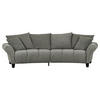 BIGSOFA Flachgewebe Olivgrün, Grau  - Schwarz/Olivgrün, KONVENTIONELL, Holz/Textil (290/78/115cm) - Carryhome