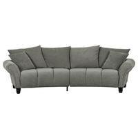 BIGSOFA in Flachgewebe Olivgrün, Grau  - Schwarz/Olivgrün, Konventionell, Holz/Textil (290/78/115cm) - Carryhome
