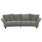 BIGSOFA in Flachgewebe Grau, Olivgrün  - Schwarz/Olivgrün, KONVENTIONELL, Holz/Textil (290/78/115cm) - Carryhome