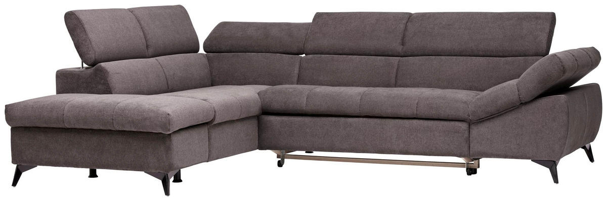 UGAONA GARNITURA braon, siva  - siva/braon, Dizajnerski, tekstil/plastika (210/279cm) - Stylife