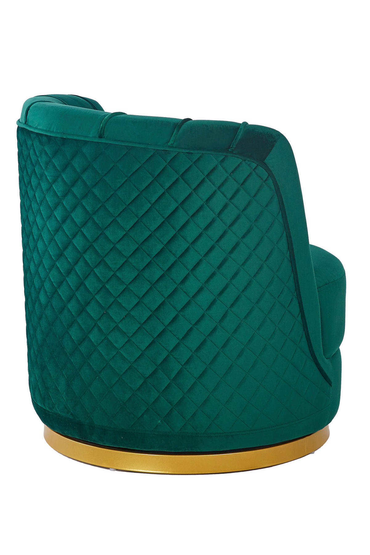 SESSEL in Samt Grün  - Goldfarben/Grün, MODERN, Textil/Metall (68/77/57cm) - Livetastic