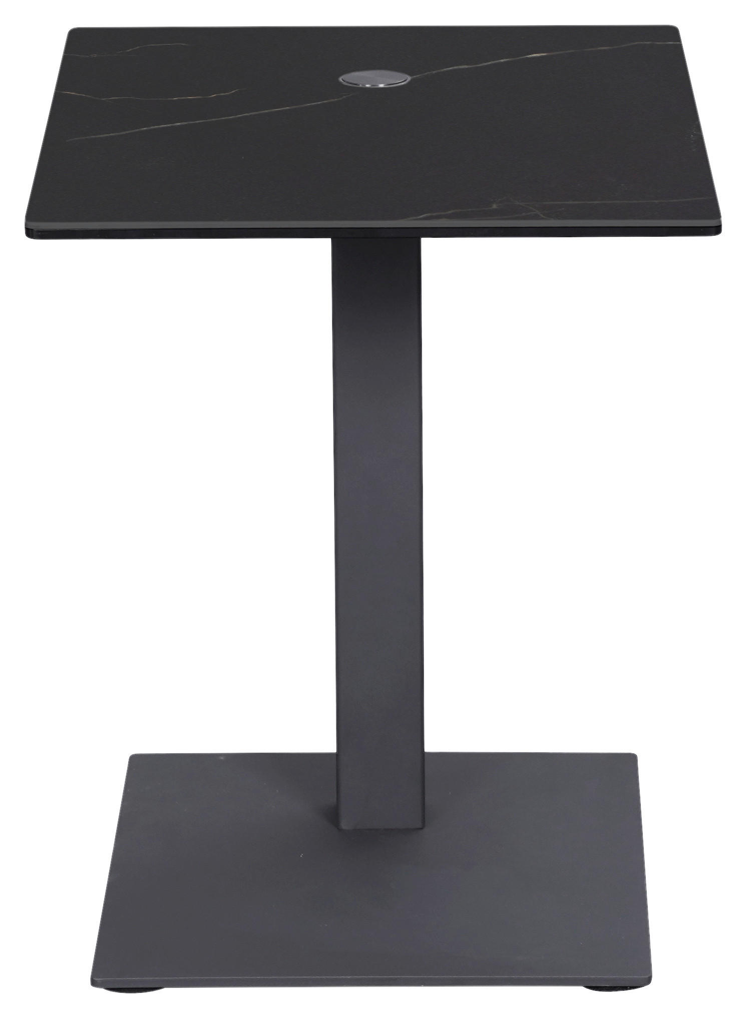 BEISTELLTISCH 45/35/45-65 cm Anthrazit, Schwarz rechteckig  - Anthrazit/Schwarz, Design, Glas/Keramik (45/35/45-65cm) - Dieter Knoll