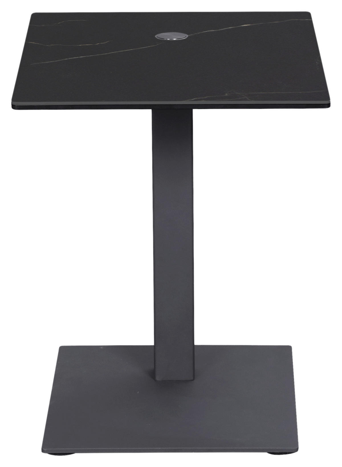 SIDOBORD i metall, glas, keramik 45/35/45-65 cm  - svart/antracit, Design, metall/glas (45/35/45-65cm) - Dieter Knoll