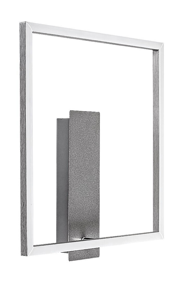 ZIDNA LED LAMPA - bela/srebrna, Trendi, metal/plastika (30/32cm)