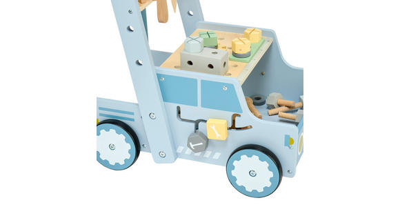 LAUFLERNWAGEN - Blau/Hellgelb, Basics, Holz/Kunststoff (40/29,5/46cm) - My Baby Lou