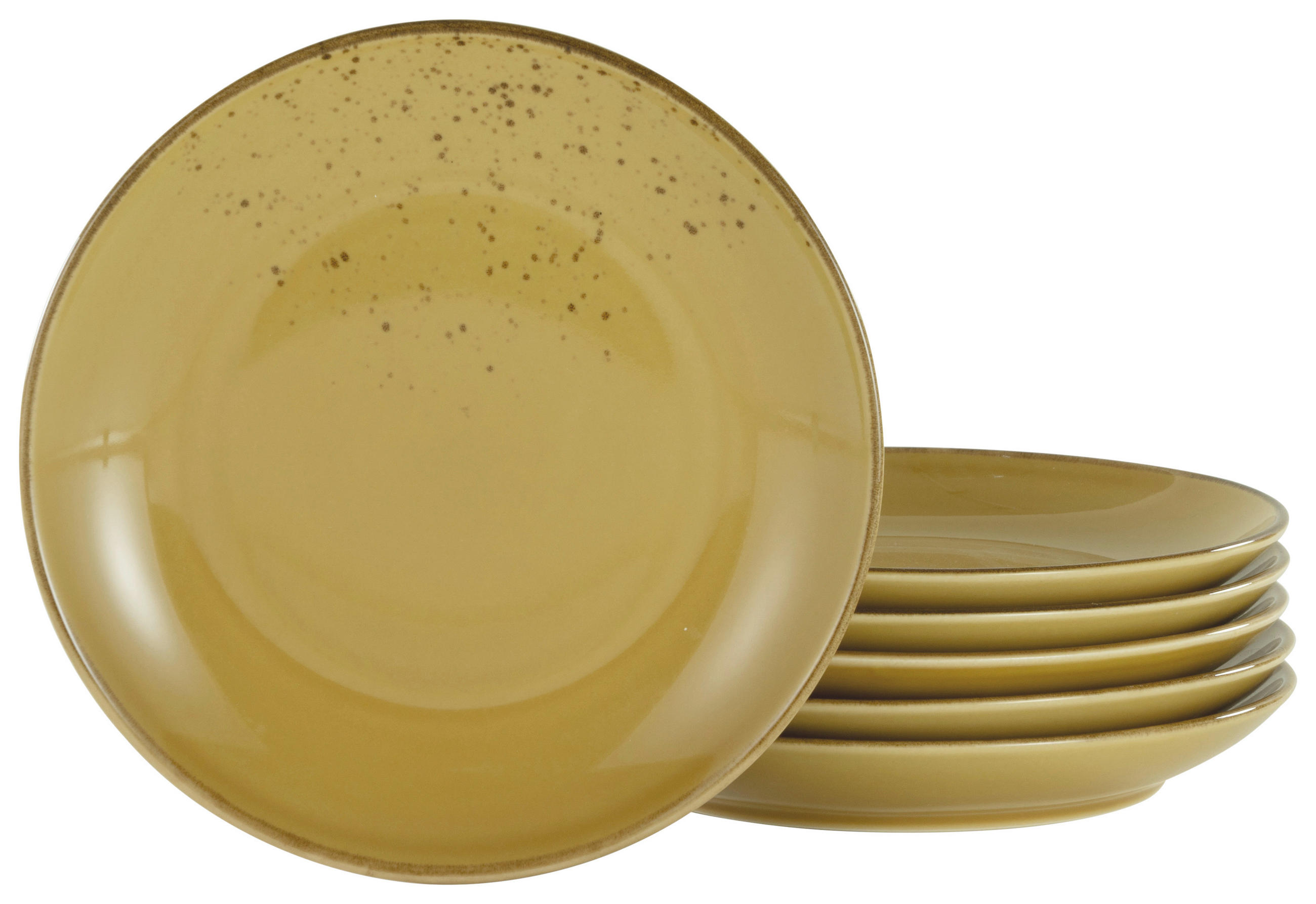 DESSERTTELLERSET Currygelb 6-teilig 21 cm  - Currygelb, Trend, Keramik (21cm) - Creatable