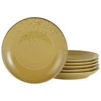 DESSERTTELLERSET 6-teilig  - Currygelb, Trend, Keramik (21cm) - Creatable