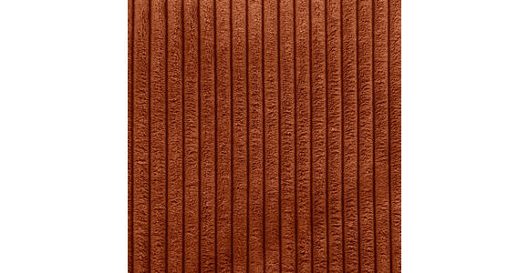 ECKSOFA  in Cord Dunkelorange  173/280 cm  - Dunkelorange/Schwarz, KONVENTIONELL, Textil/Metall (173/280cm) - Hom`in