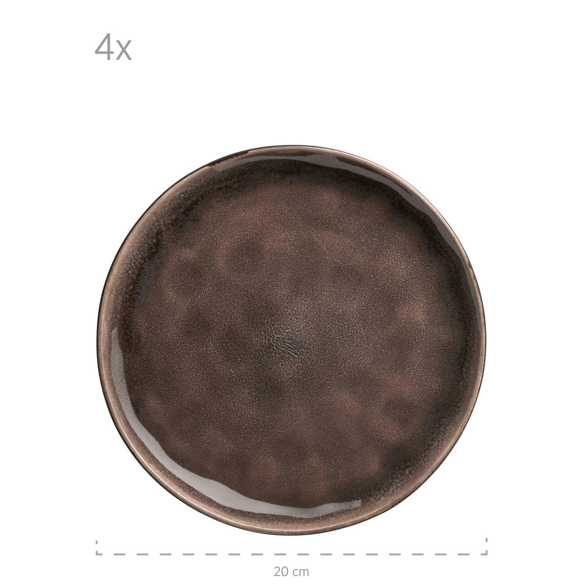 KOMBISERVICE Braun, Schwarz Niara Organic 16-teilig 4 Personen  - Schwarz/Braun, Basics, Keramik - Mäser