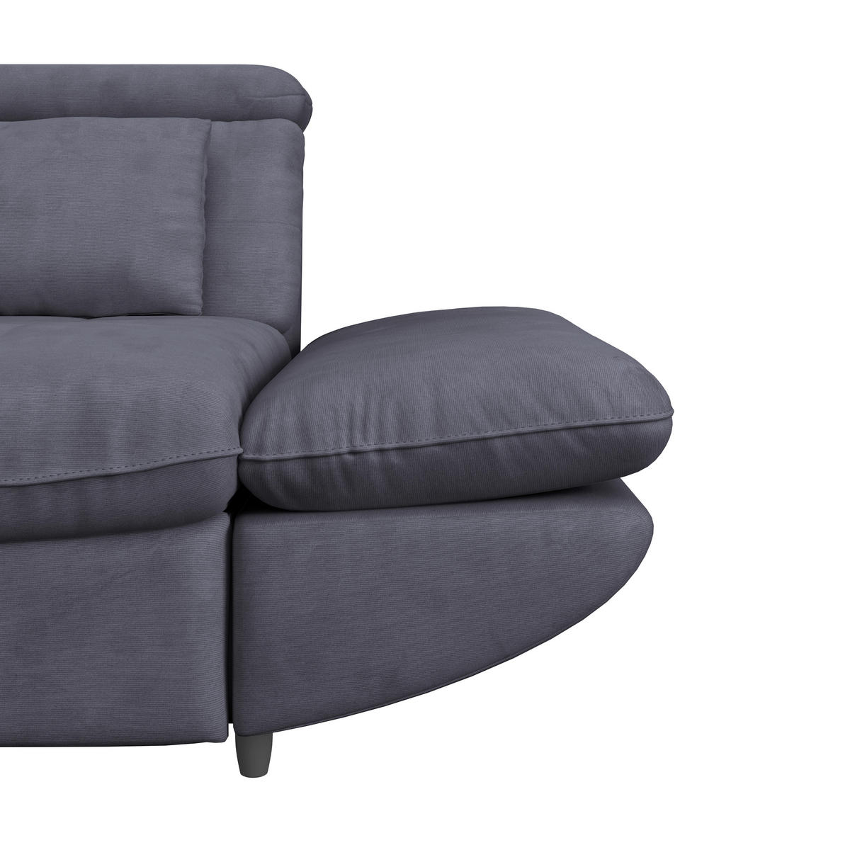 WOHNLANDSCHAFT in Mikrofaser Dunkelblau  - Schwarz/Dunkelblau, Modern, Kunststoff/Textil (311/233cm) - MID.YOU