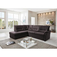 SEDEŽNA GARNITURA, mikrovlakna rjava  - bež/rjava, Konvencionalno, kovina/tekstil (218/96/259cm) - Beldomo Comfort