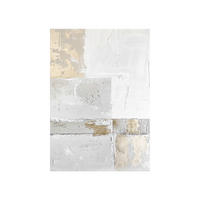 MALBA NA PLÁTNĚ, abstraktní, 70/100 cm  - šedá/bílá, Design, kompozitní dřevo/textil (70/100cm) - Monee