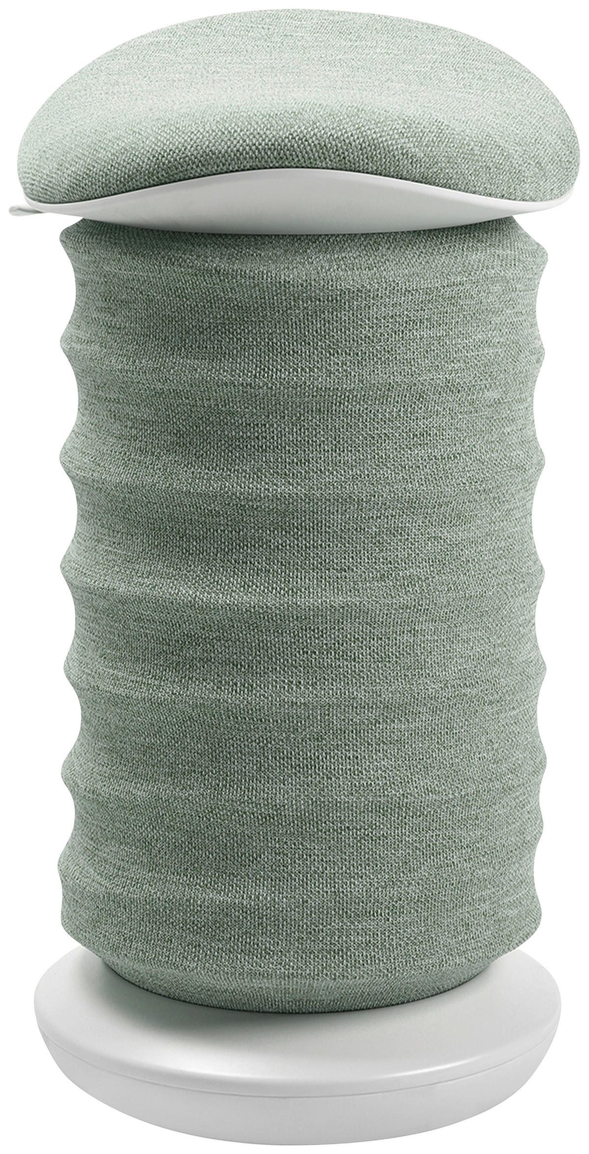 BÜROHOCKER Weiß, Hellgrün  - Weiß/Hellgrün, Design, Kunststoff/Textil (37,5/53-64/36cm) - Topstar