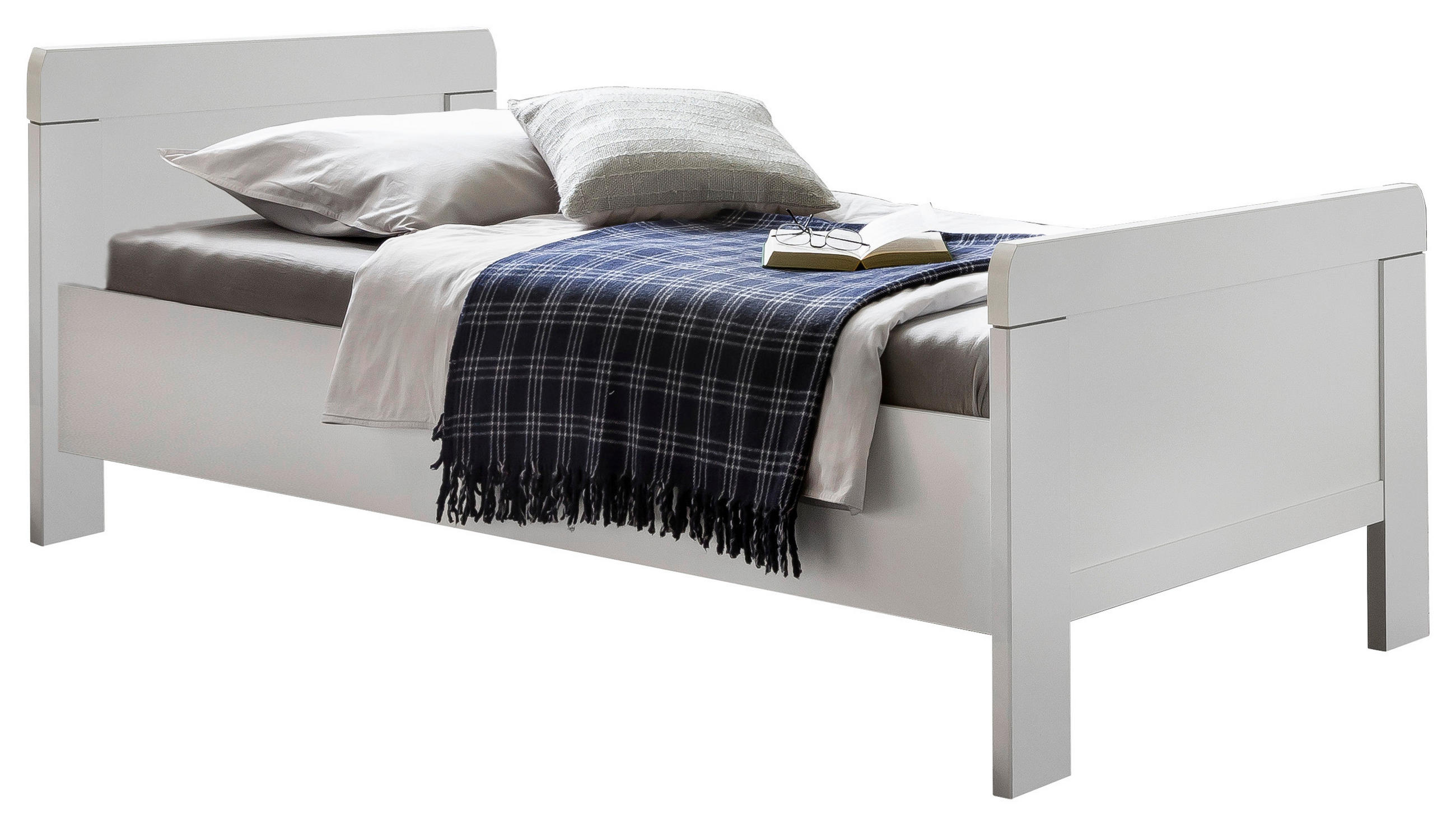 BETT 90/200 cm  in Weiß  - Weiß, KONVENTIONELL (90/200cm) - MID.YOU
