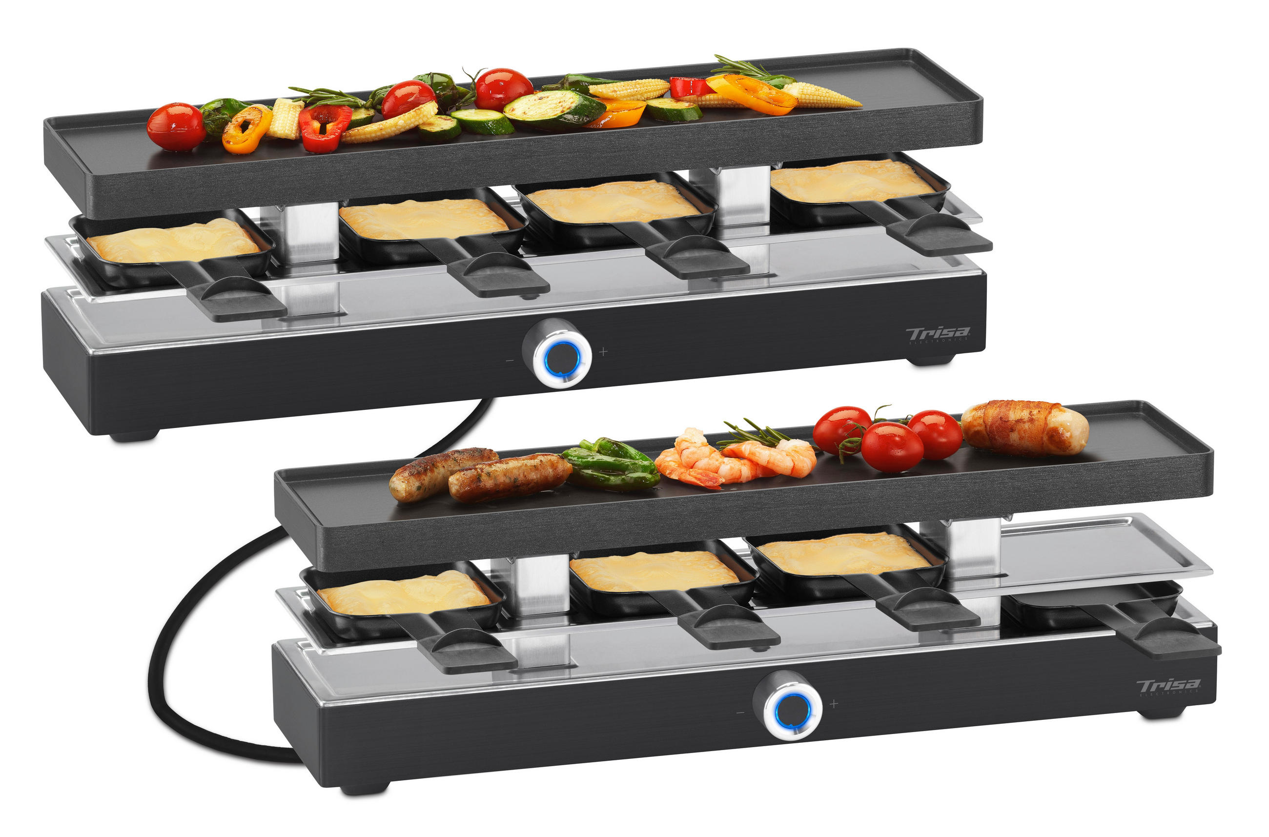 RACLETTE-GRILL  - Anthrazit, Design, Kunststoff (45,5/11/13,9cm) - Trisa Electronics