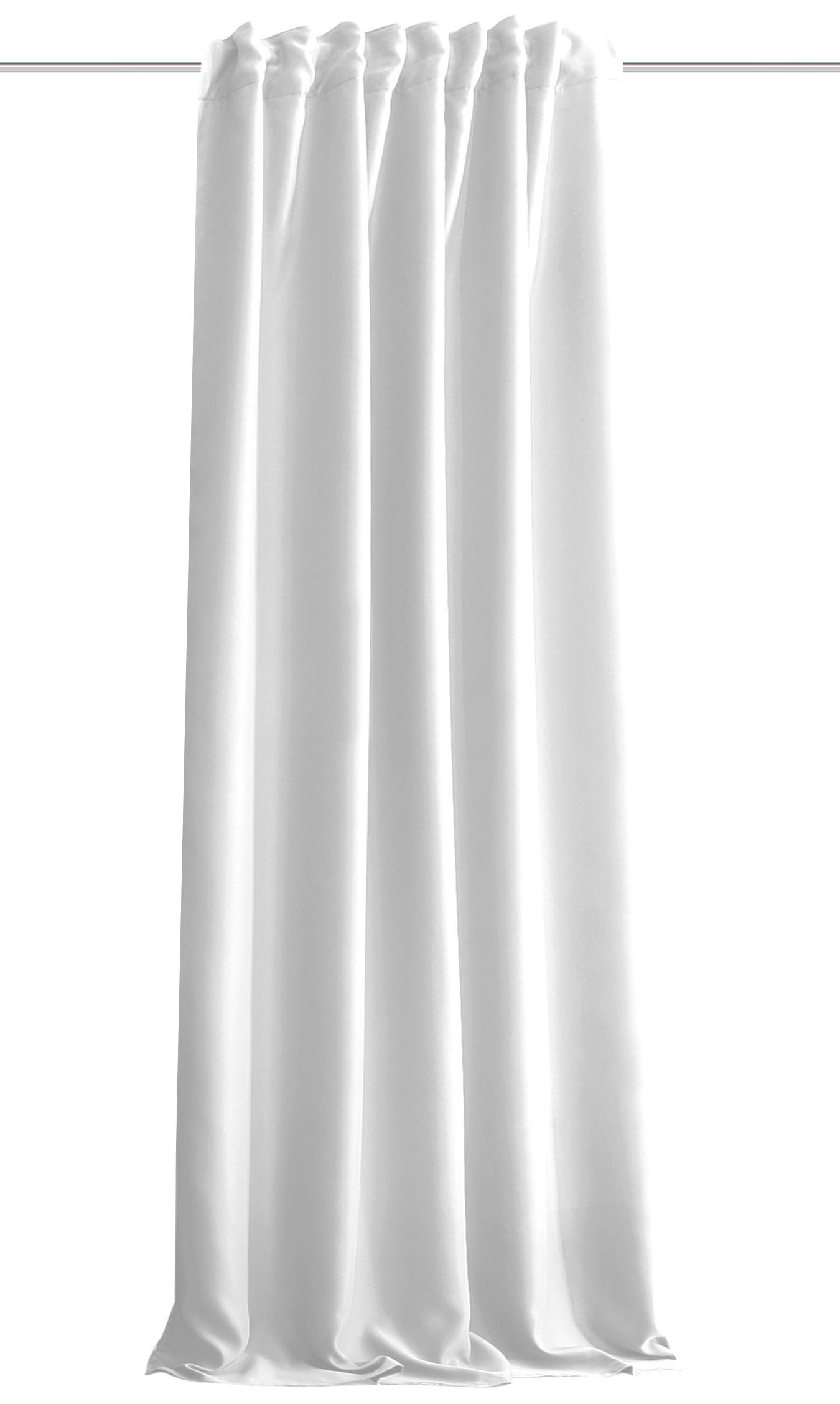 LÄRMSCHUTZVORHANG  blickdicht  135/160 cm   - Weiß, KONVENTIONELL, Textil (135/160cm)