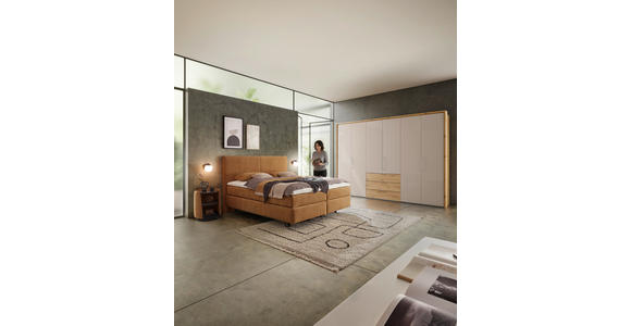 POLSTERBETT 160/200 cm,  in Gelb, Bettkasten, Lattenroste, Matratzen, unterschiedliche Matratzenhärtegrade je Bettseite, H2 + H4 = mittel + sehr fest  - Gelb/Schwarz, Design, Holz/Holzwerkstoff (160/200cm) - Dieter Knoll