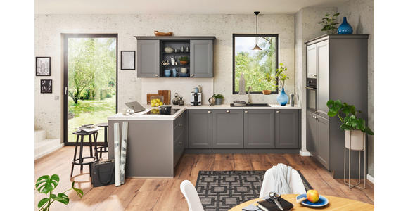 EINBAUKÜCHE - Grau, Design, Glas/Holzwerkstoff - Dieter Knoll