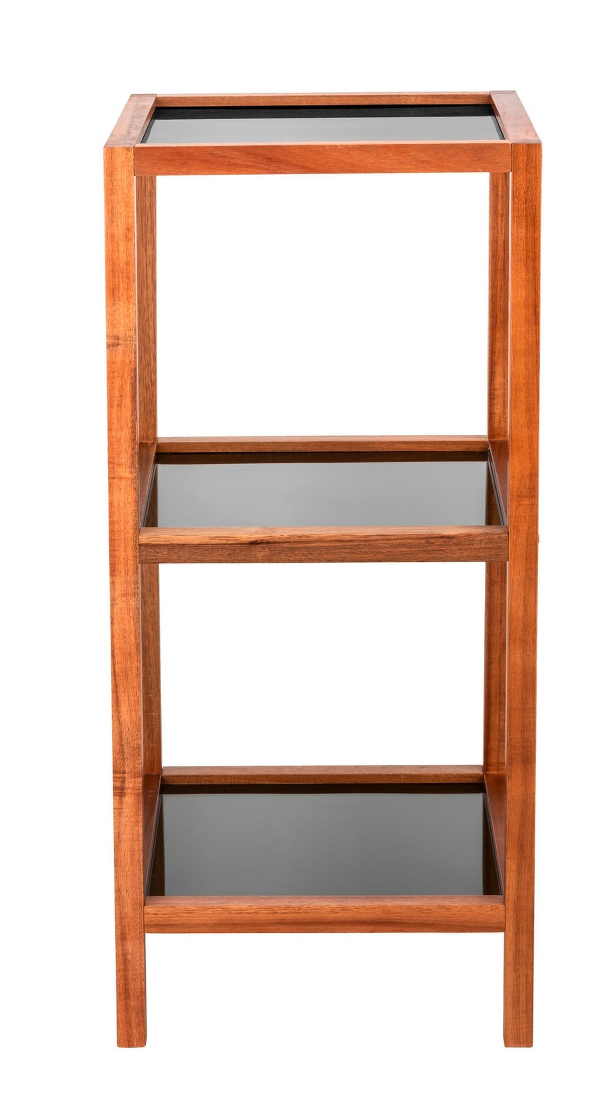 BADEZIMMERREGAL 36/79/36 cm  - Schwarz/Braun, Natur, Glas/Holz (36/79/36cm) - Wenko