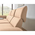 ECKSOFA  in Flachgewebe Lachsfarben  175-224/255-365 cm  - Schwarz/Lachsfarben, Design, Textil/Metall (175-224/255-365cm) - Dieter Knoll