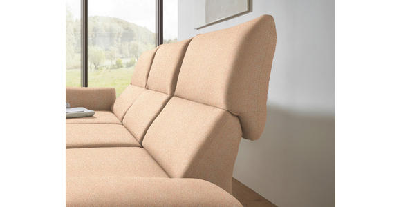 ECKSOFA  in Flachgewebe Lachsfarben  175-224/255-365 cm  - Schwarz/Lachsfarben, Design, Textil/Metall (175-224/255-365cm) - Dieter Knoll