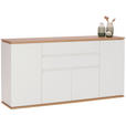 SIDEBOARD in 184/93/42 cm - Schwarz/Weiß, Design, Holzwerkstoff/Kunststoff (184/93/42cm) - Xora