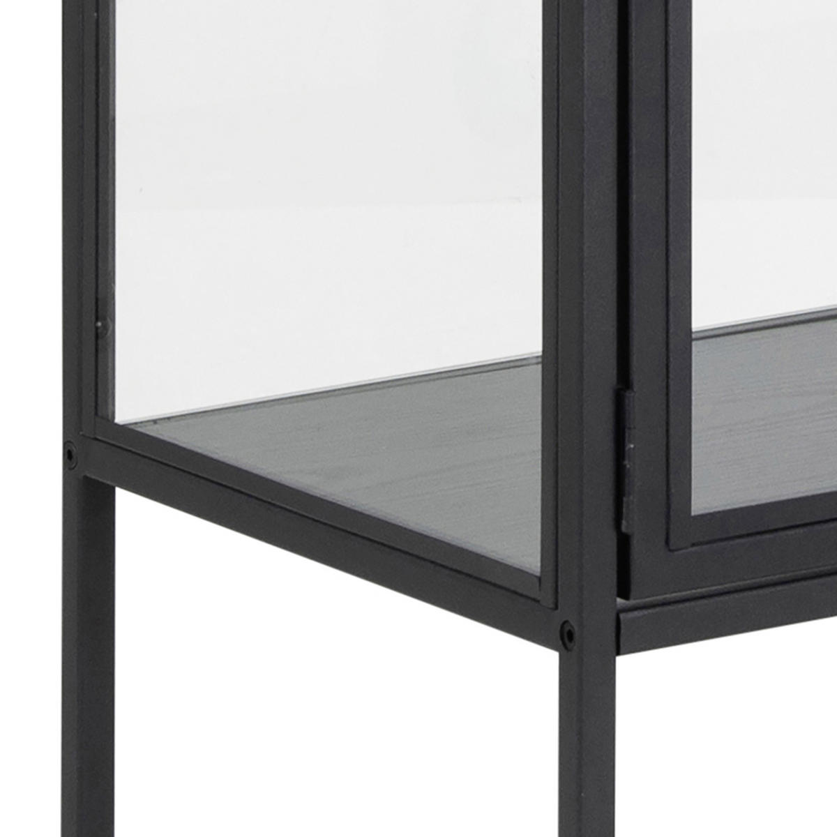 VITRINE  in Schwarz  - Schwarz, MODERN, Glas/Holzwerkstoff (77/150/35cm) - Lomoco
