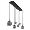 PENDELLEUCHTE 120/25/160 cm  - Schwarz, KONVENTIONELL, Glas/Metall (120/25/160cm)