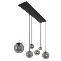 PENDELLEUCHTE 120/25/160 cm  - Schwarz, KONVENTIONELL, Glas/Metall (120/25/160cm)