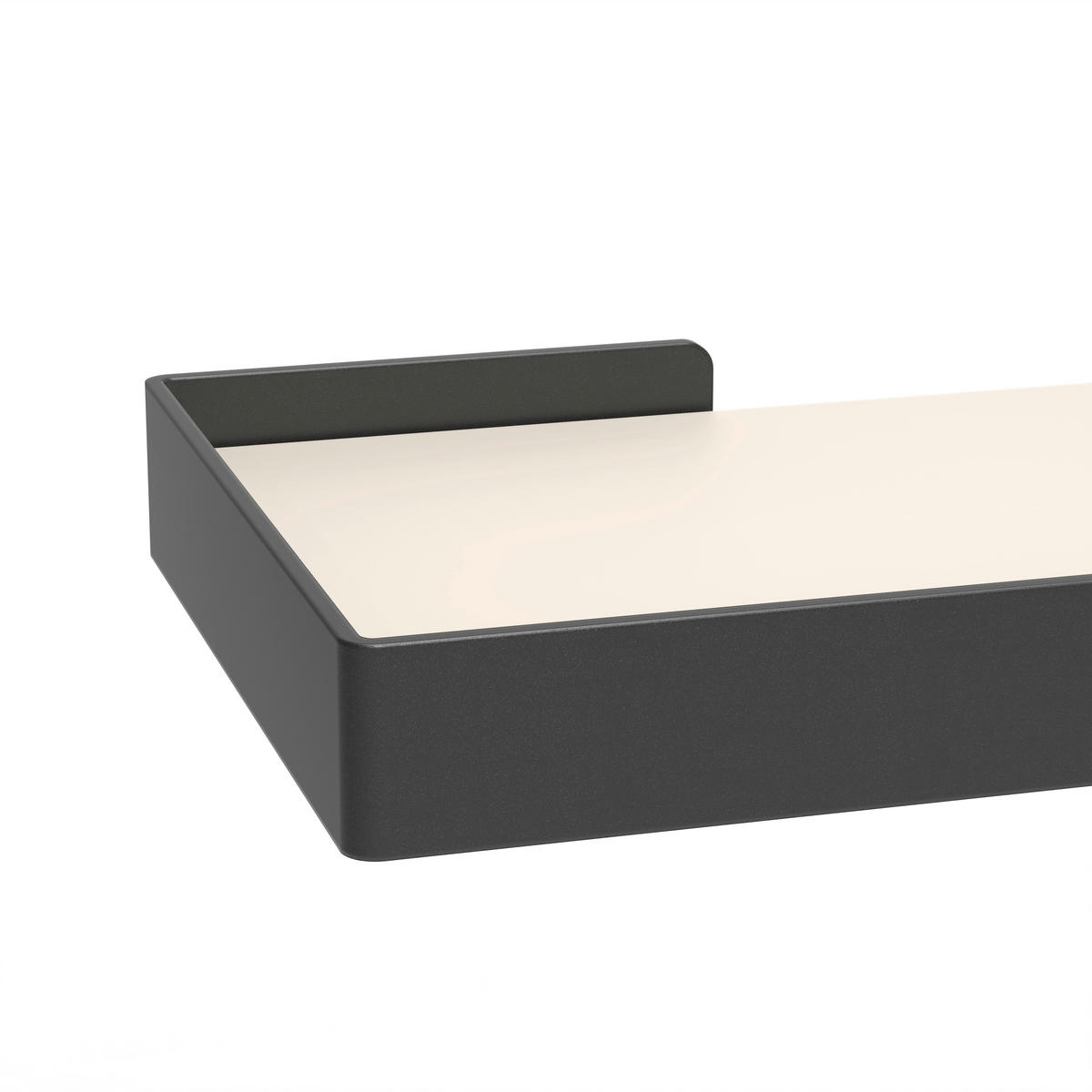 WANDBOARD110/3/15 cm Schwarz, Kaschmir  - Kaschmir/Schwarz, Basics, Holzwerkstoff/Metall (110/3/15cm) - Xora