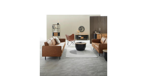 STANDREGAL Akazie massiv Schwarz, Akaziefarben - Schwarz/Akaziefarben, Trend, Holz/Metall (78/172/36cm) - Ambia Home