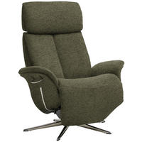 RELAXSESSEL in Textil Grün  - Chromfarben/Grün, Design, Textil/Metall (78/102-111/84cm) - Welnova