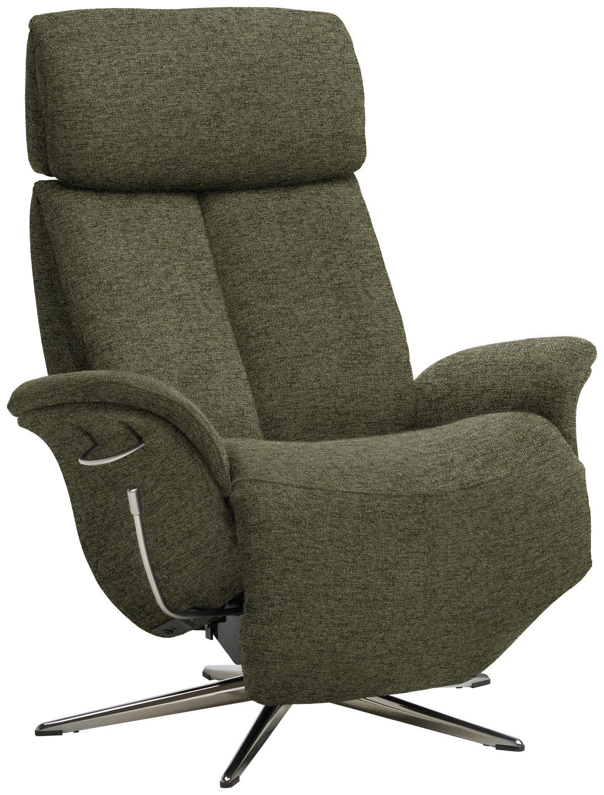 RELAXSESSEL in Textil Grün  - Chromfarben/Grün, Design, Textil/Metall (78/102-111/84cm) - Welnova