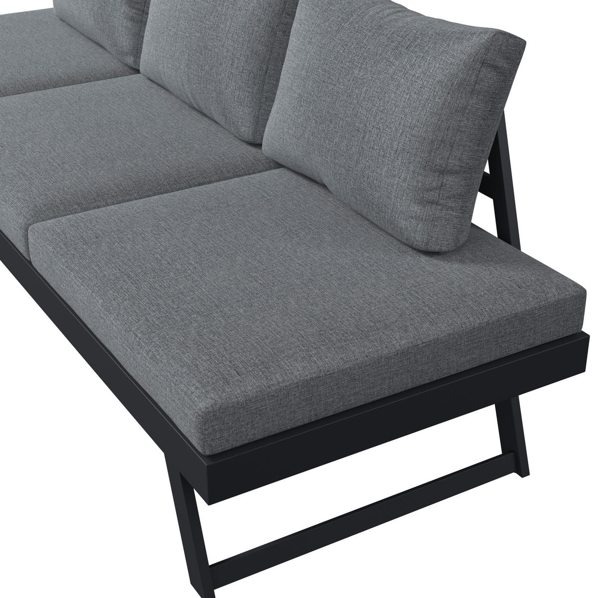 ÜLŐPAD antracit, szürke  - antracit/szürke, Design, textil/fém (204/70/69cm) - Ambia Garden