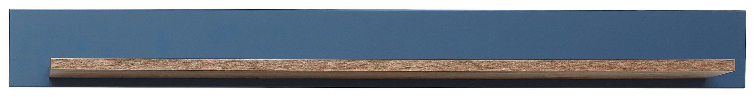 Poliță De Perete in 147/16/22 cm albastru, maro, culoare lemn stejar  - maro/albastru, Lifestyle, material pe bază de lemn (147/16/22cm) - Landscape