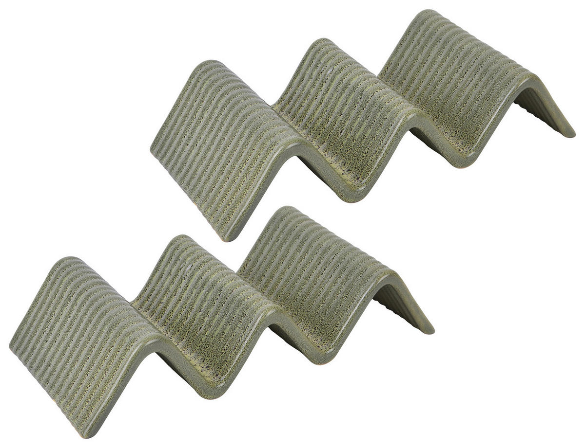 SET SERVERINGSSKÅLAR 2 delar Streat Food  22/10,5 cm  - grön, Basics, keramik (22/10,5cm) - Creatable